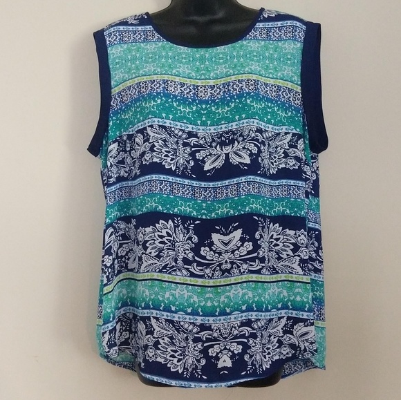 Zac & Rachel Cap Sleeve Top Large - Picture 2 of 8